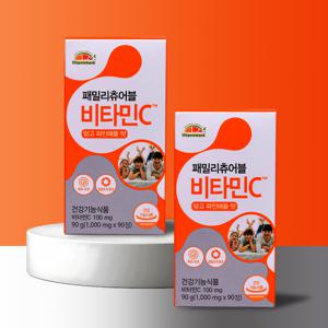 비타민뱅크 패밀리츄어블 비타민C 망고파인애플맛 90정 x2개