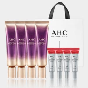 AHC 에이지리스 리얼 아이크림 포 페이스 30ml 4개 +(증정)텐레볼루션 아이크림 7ml 4개+쇼핑백