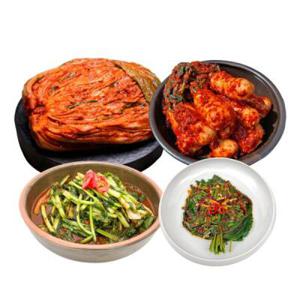 도미솔김치 포기 8.5kg+열무2kg+총각2kg+깻잎1kg(총4종13.5kg)