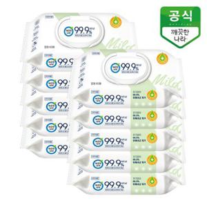 깨끗한나라 클린 손소독티슈 마일드 캡형 60매 x 10팩