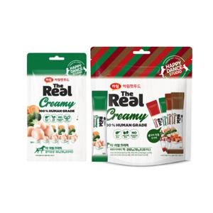하림펫푸드 더리얼 크리미 Dog버라이어티팩250g+닭가슴살 50g