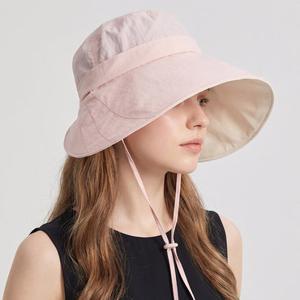 올라린 여성 여름 자외선차단 보닛햇 턱 끈 와이드챙 벙거지 모자 K266