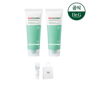 닥터지 약산성 레드블레미쉬 클리어 수딩 폼 150ml 2개 (증)배리어D 인텐스 크림 10ml+닥터지 쇼핑백(중)