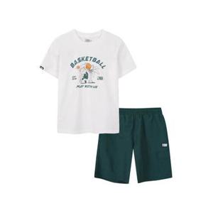 [백화점]NBA키즈 쿨링 반팔티 반바지 세트 (화이트) K262ST110P-SET