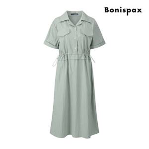 [백화점]보니스팍스  더블 카라 스트링 바스락 원피스 (XQ5OP001M0)