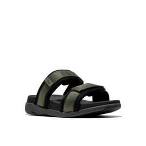 [비밀특가] [FITFLOP] 남성 F-모드 GO 남성 조절 가능 패딩 웨빙 투 바 슬라이드 - 딥 올리브/블랙 (FT64K1D08J)