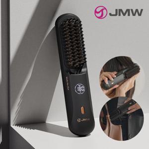 JMW 볼륨온 정전기 방지 무선 브러쉬 빗 고데기 매직기(어댑터,케이스 세트) (정가 99,000원)