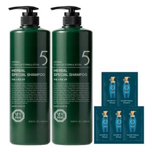 댕기머리 허벌 스페셜 샴푸 1000ml 2개+쇼핑백+파우치 5매