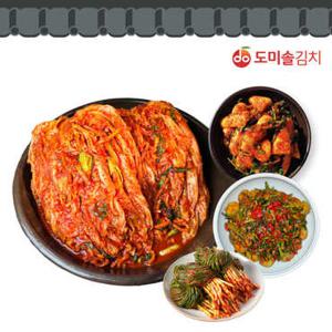 [도미솔] 명인곳간포기김치 6kg+총각김치 2kg+부추오이송송김치 2kg+맛있는파김치 0.5kg, 총 10.5kg