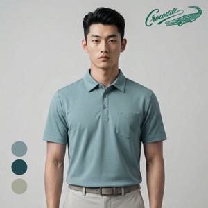 [크로커다일] 여름 캐주얼 클래식 냉감 반팔 카라티 CDAABTS2453
