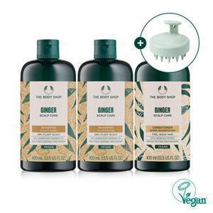 [10/28 5%더블] [2+1] 더바디샵 진저 스캘프 케어 샴푸&컨디셔너 세트 (샴푸2+컨디셔너1)