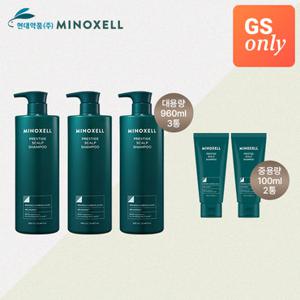 마이녹셀 [총3,080ml/8일적립13%]현대약품 프레스티지 탈모샴푸 대용량 960ml 트리플 세트(960ml*3ea+100ml*2ea) (정가 252,000원)