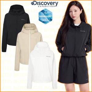 [백화점]디스커버리 [택가 169,000] 25SS 프레시벤트 여성 하이브리드 크롭 바람막이 DWWJ92053-ICWJ