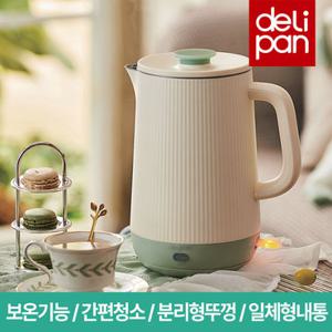 델리팬 전기포트 1.6L 보온 커피포트 스테인레스 전기주전자 티포트 델리포트 DEL-KW16