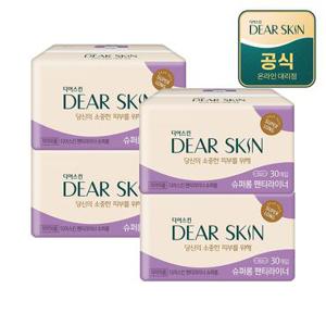 디어스킨 생리대 에어엠보 슈퍼롱 팬티라이너 30P x 4팩