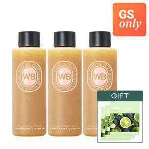 [GS단독] 원더바스 레몬청 팩 클렌저 600ml 기획세트 (200ml 3개+마스크팩 3매)