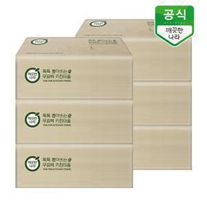 깨끗한나라 톡톡 뽑아쓰는 무표백 키친타올 100매 6입