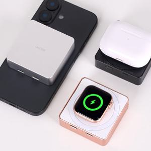 온아워 아이폰 맥세이프 보조배터리 3in1 미니 일체형 5000mAh