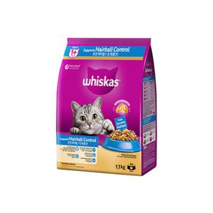 위스카스 고양이사료 1세이상 헤어볼 치킨앤 튜나 1.1kg