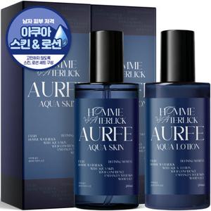 [1+ 1] 아우페 옴므 아쿠아 스킨&로션 세트 200ml 남자 남성 대용량 올인원 세트 토너 에멀젼 수분 진정 보습 포맨[