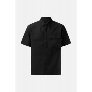 [정상소매가 138,000원][코오롱스포츠] 25SS남성 시어서커 솔리드 반팔 셔츠 TLSCM25601BLK