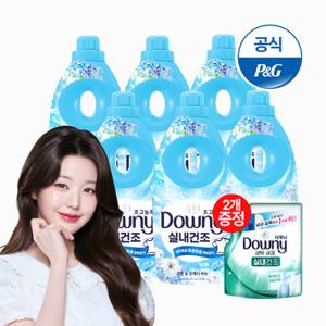 초고농축 섬유유연제 실내건조 코튼&프레시비누 1L 6개 + 유연제 200ml 2개 증정