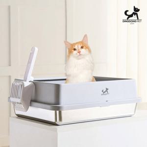 딩동펫 고양이 스테인레스 하이 화장실 + 모래삽 세트