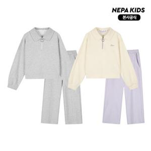 [네파키즈/택가129,000] KL65908 여아 카라 맨투맨 상하세트 본사직영