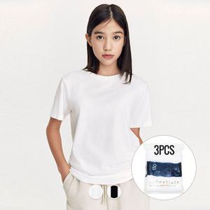 [지오다노주니어] 03245801 루즈핏 레이어드 반팔티(공용,3PCS)