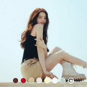 [백화점][지오다노]/바캉스,장마철 필수/여성 한소희 면 버뮤다 숏 팬츠 바지 405501