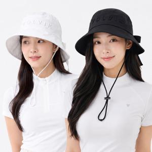 [볼빅] 여성용 리본포인트 스트링 골프 버킷햇 골프모자