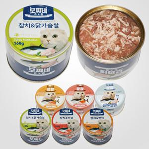 [모찌네] 고양이캔 츄릅 참치&닭가슴살 160gx24EA