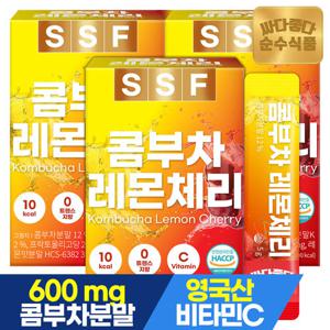순수식품 콤부차 레몬 체리 3박스 x 30포 비타민C 프리바이오틱스 분말 스틱