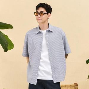 체이스컬트 동백01 시어서커 반팔 셔츠 스트라이프 EBRK5525D04