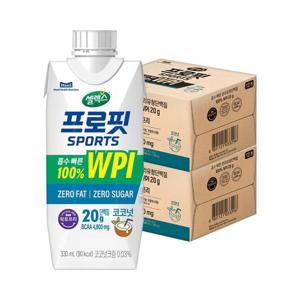 셀렉스 프로핏 웨이프로틴 드링크 코코넛(WPI)330ml 24팩/분리유청단백질/락토프리