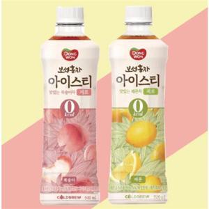 보성홍차 아이스티 제로 복숭아 레몬 500ml 24개 12개씩 /s