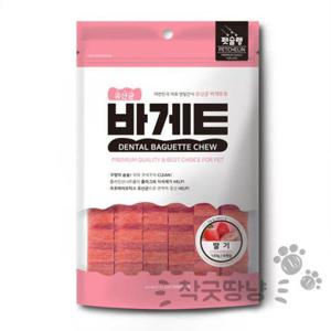 강아지용품 펫슐랭 유산균 바게트츄 딸기 애견간식