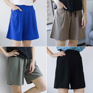 [~2XL] 인견 러프 플레어 하프 밴딩 팬츠 4종 택1