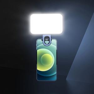 스마트폰 LED 셀카등 집게 충전식 휴대용 미니 조명 라이트 유튜브 브이로그 틱톡 야간촬영 E604