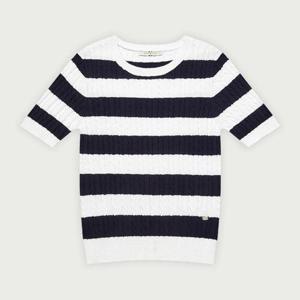 [행텐][행텐] 여성 부클 케이블 라운드 반팔 니트_097(10520-140-405-34)