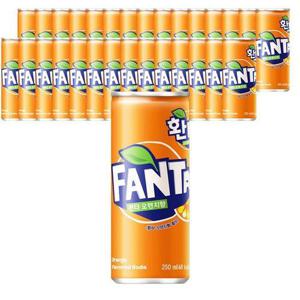 [환타]코카 환타 오렌지 250ml X 30캔 음료수 탄산 청량음료 캔 (15450886)