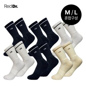 (여성3+남성3세트) 레드닥터 벤업 라이프 시리즈 양말형 압박밴드