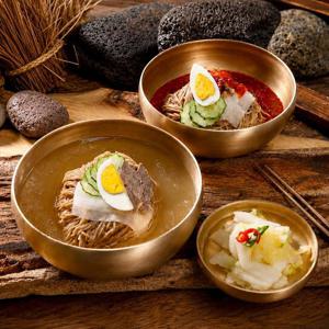 조정애 명인의 진심 메밀냉면 20인분(물냉 10인분+비냉 10인분) + 메밀만두 27개 메밀면 비빔냉면 평양냉면