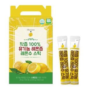 [올리바즈모] 유기농 NFC 레몬즙 레몬수 스틱20g 100포 1박스