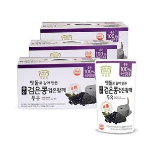 [아름뜰] 맷돌로 갈아만든 국산 검은콩 검은참깨 두유 45팩