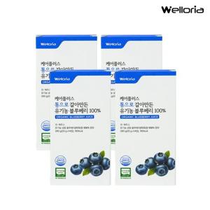 [웰로리아] 케어플러스 통으로 갈아만든 유기농 블루베리 100% 퓨레 주스 스틱 4박스 (총 20g X 56포)