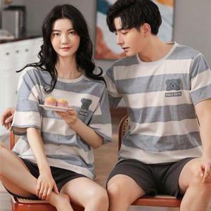 커플용 여름 스트라이프 잠옷 WFM1D06