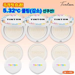 [틴톤][무료배송] [틴톤] (틴톤) 대왕 쿨링 선쿠션 25g 3개 + 리필 25g 3개 (케이스 - 도트)