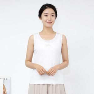 [모슬린]엄마옷 핫픽스 라운드 나시티셔츠 614FGH281 마담/중년여성/빅사이즈/50대/60대