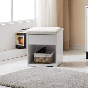 일라하 화이트 화장대 의자